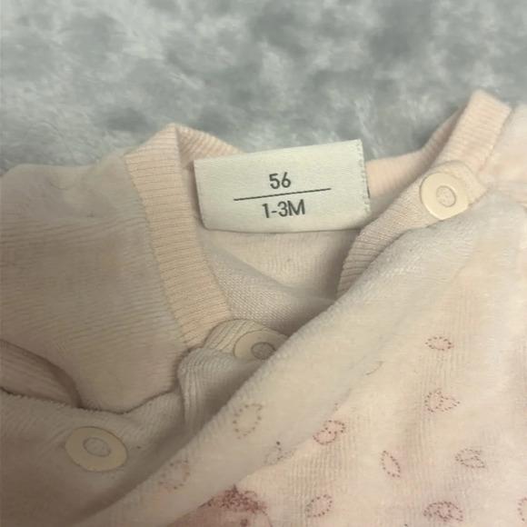 Fixoni - velour footed baby sleeper. Size 1-2 months - Picture 4 of 5